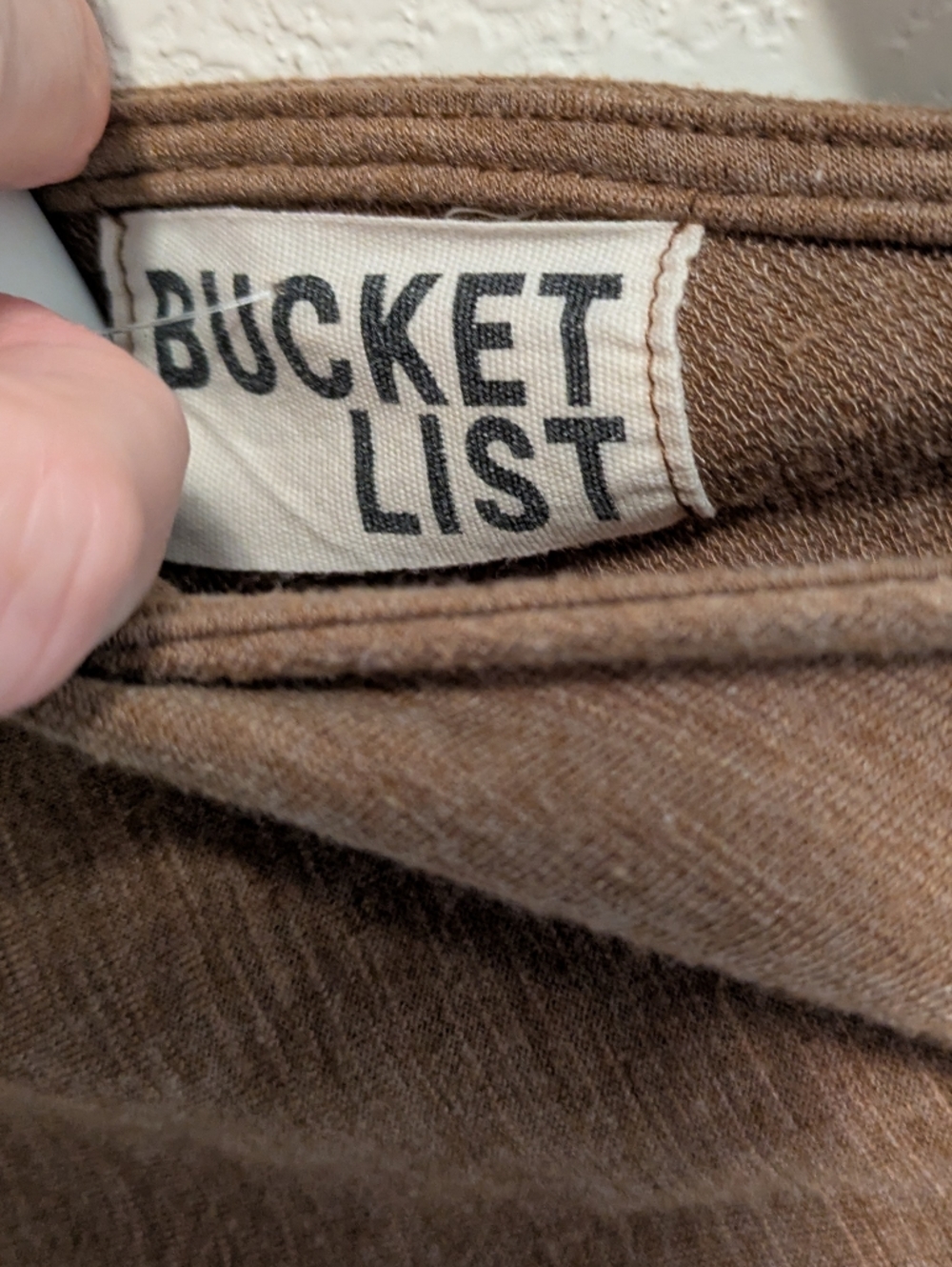 Bucket List Open Front Wide-Leg Knit Jumpsuit in Brown - Picture 12 of 13